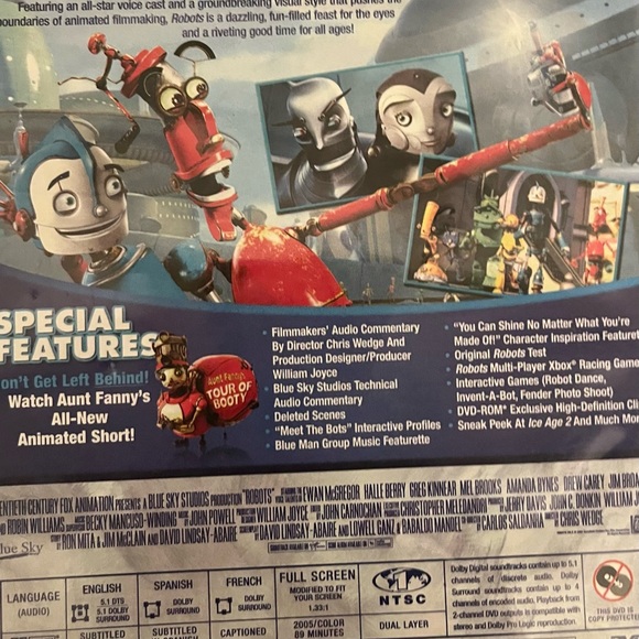 ROBOTS DVD;with case;Full-screen;frm the creators of Ice Age;Great condition. - Picture 4 of 8